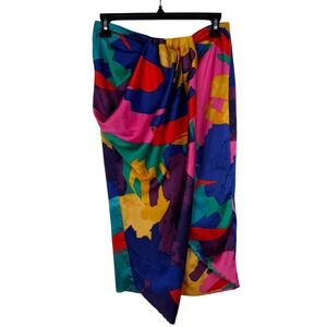 Gabrielle Union New York And Company Faux Wrap Skirt Size S Geometric Print